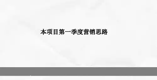 地产项目楼盘一季度营销思路方案