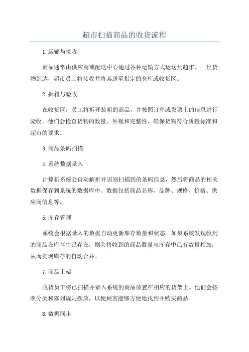 超市扫描商品的收货流程