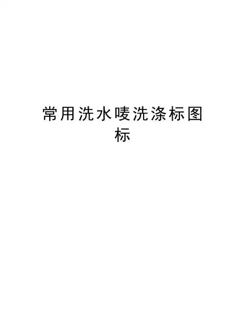 常用洗水唛洗涤标图标备课讲稿