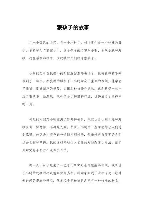 狼孩子的故事