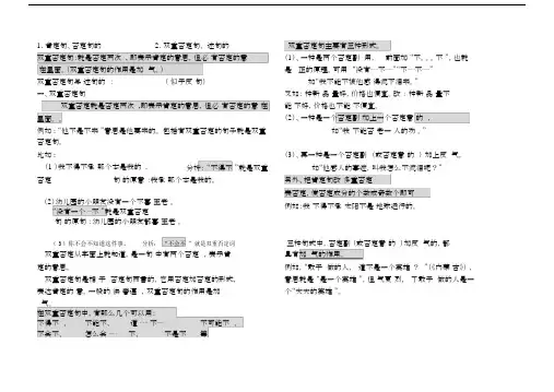 肯定句改双重否定句的方法及练习包括答案.docx