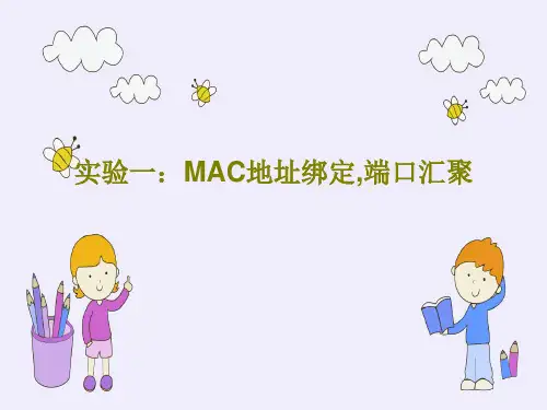 实验一：MAC地址绑定,端口汇聚共23页文档