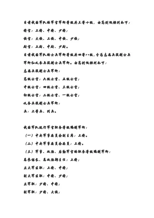 军衔制度
