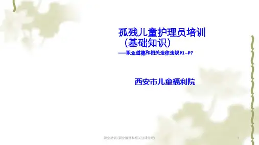 职业培训 (职业道德和相关法律法规)课件