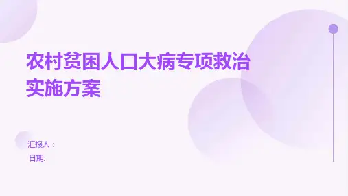 农村贫困人口大病专项救治实施方案