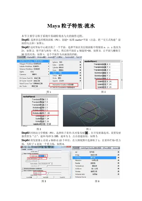 【2017年整理】Maya粒子特效-流水