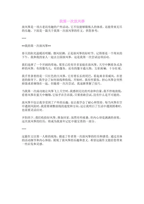 我第一次放风筝