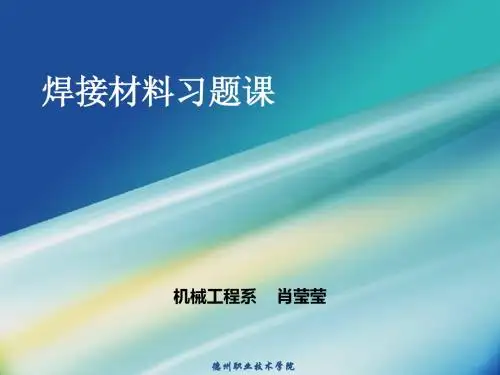 xy-焊接材料习题