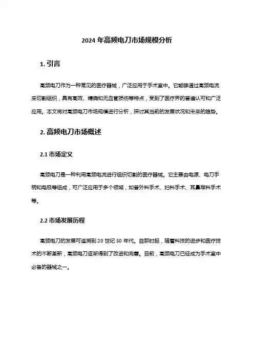 2024年高频电刀市场规模分析