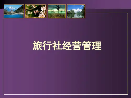 旅行社的产品开发