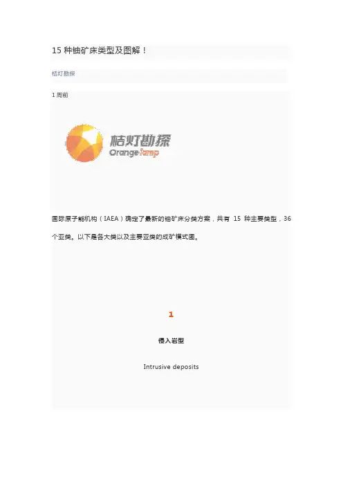 15种铀矿床类型及图解