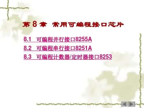 第八章常见可编程接口芯片