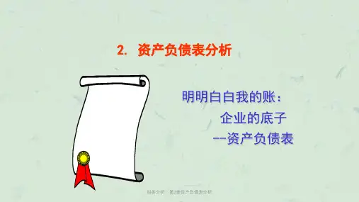 财务分析：第2章资产负债表分析课件
