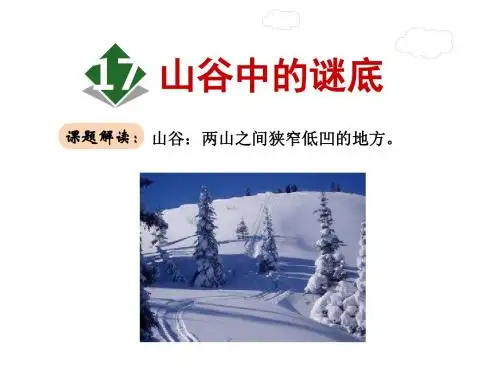 山谷中的谜底PPT课件6下苏教版精品