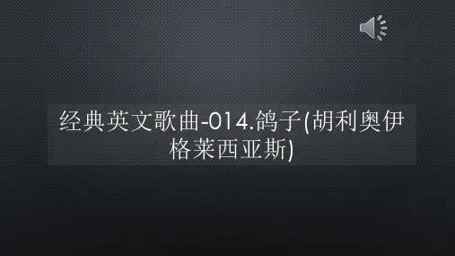 经典英文歌曲-014鸽子(胡利奥伊格莱西亚斯)【声音字幕同步ppt】