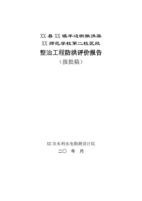 防洪评价报告