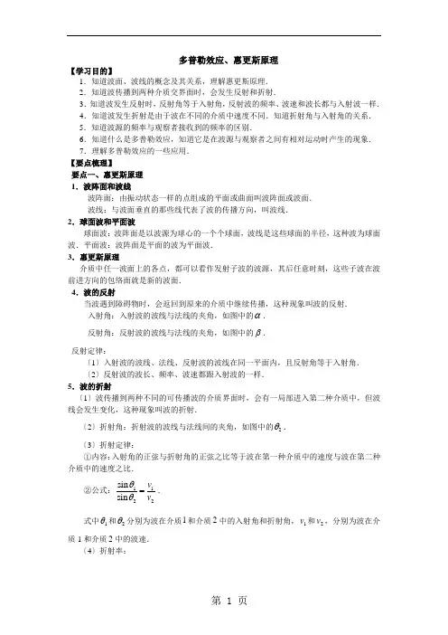多普勒效应、惠更斯原理