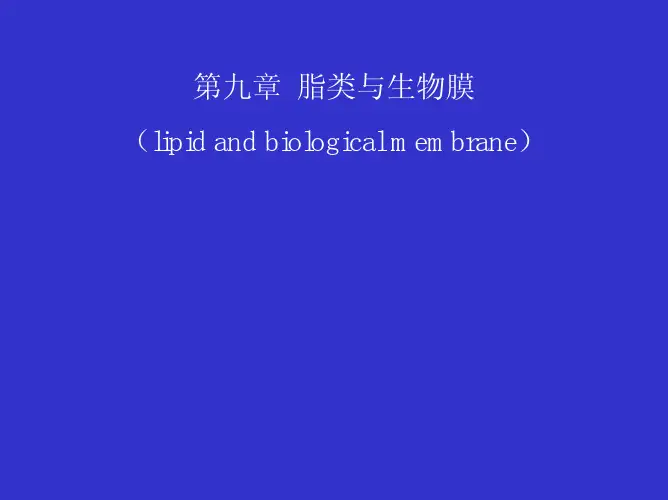 第09章 生物膜