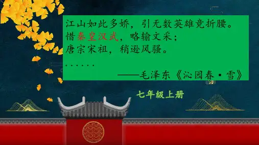 论述题(课件)秦汉时期：统一多民族国家的建立和巩固