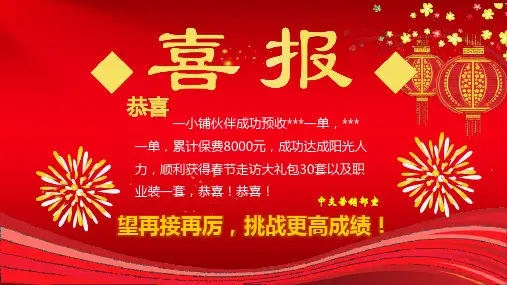 可编辑喜报模板