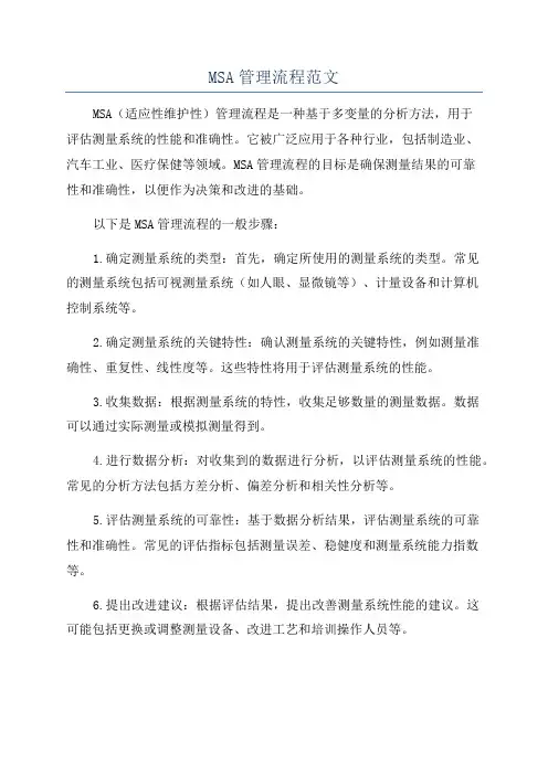 MSA管理流程范文