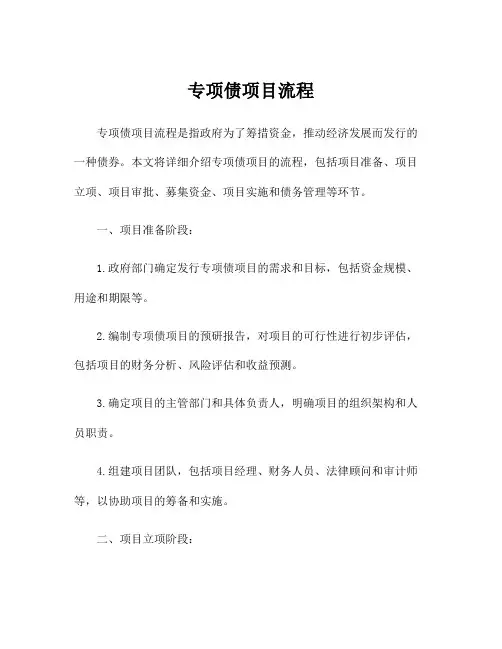 专项债项目流程