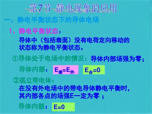 静电现象的应用(共7张PPT)