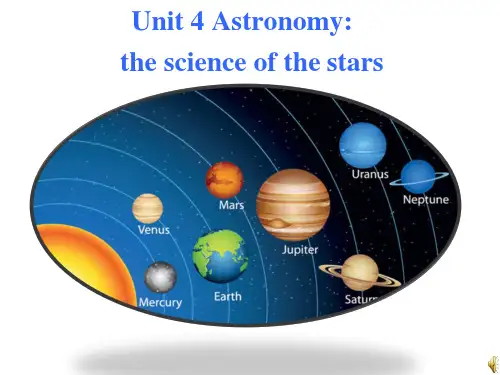 高中英语《Unit4 Astronomy the science of the stars》优质教学课件