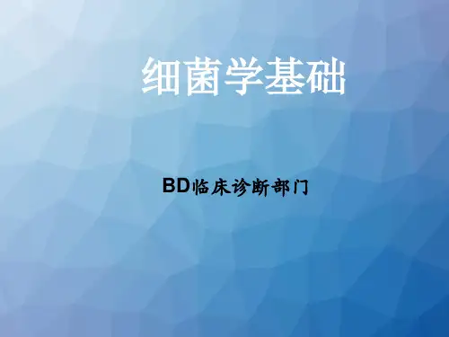 BD微生物产品介绍(备注) ()ppt课件