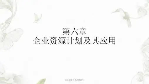 企业资源计划及其应用ppt课件