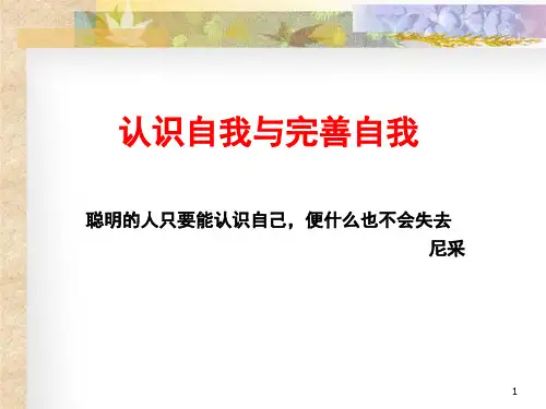 心理健康课5  认识自我与完善自我ppt课件