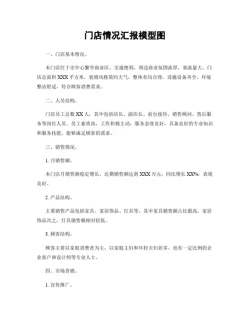 门店情况汇报模型图