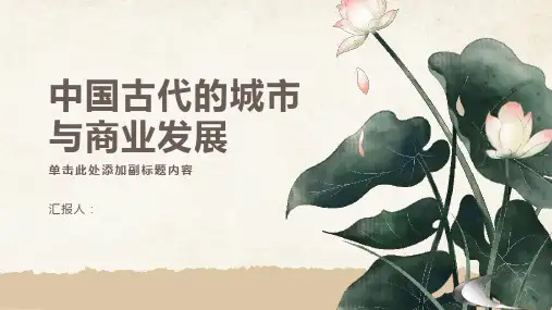中国古代的城市与商业发展