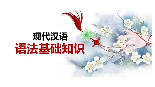 中考语文二轮专题复习：现代汉语语法基础知识课件(共31张PPT)