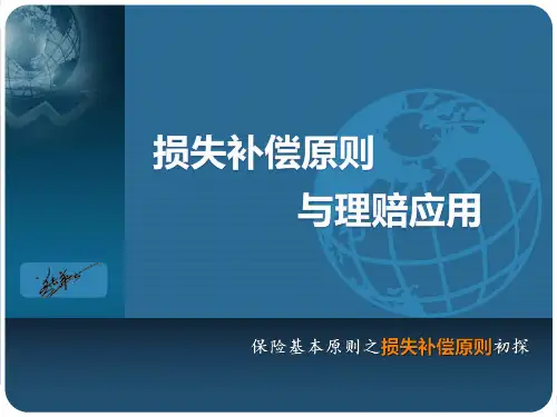 保险理赔实务-损失补偿原则与理赔应用