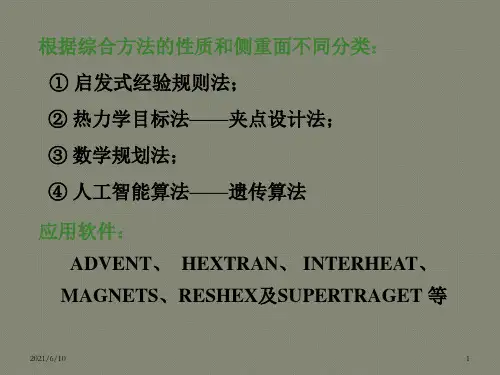 化工系统-第5章换热网络综合