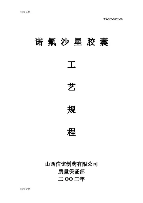 302诺氟沙星胶囊工艺规程.