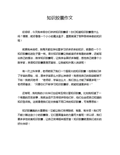 知识胶囊作文