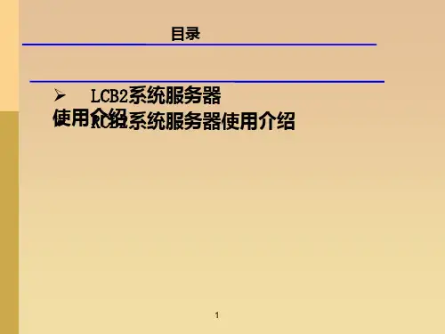 西子奥的斯服务器LCB2RCB2服务器使用ppt课件