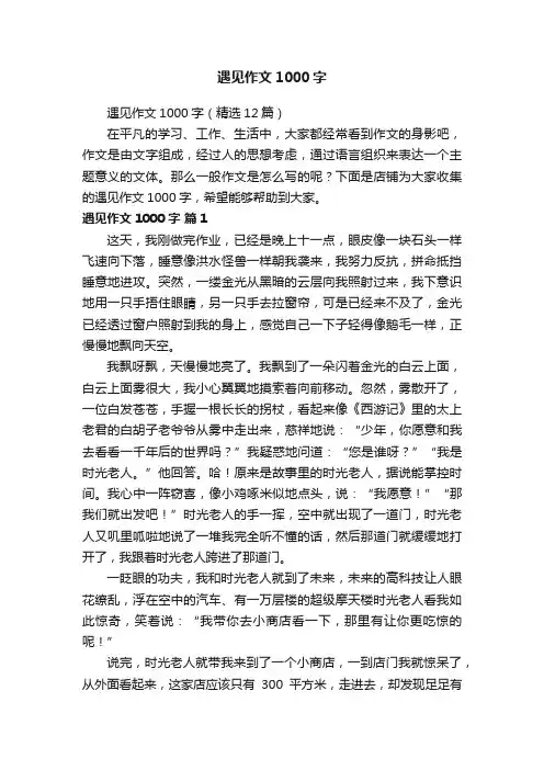 遇见作文1000字