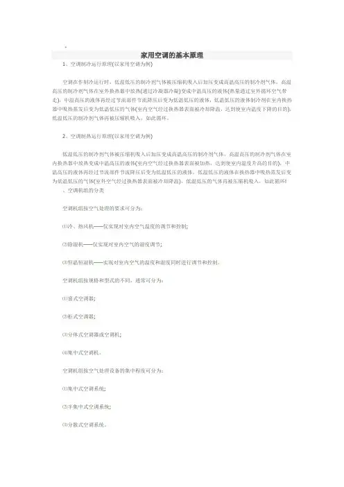家用空调工作原理