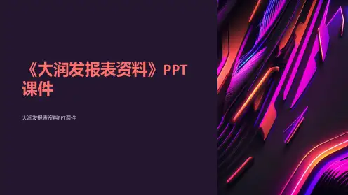 《大润发报表资料》课件