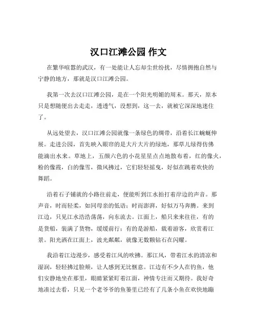 汉口江滩公园 作文