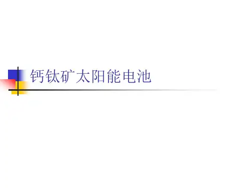 钙钛矿太阳能电池PPT课件
