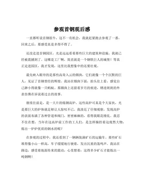 参观首钢观后感