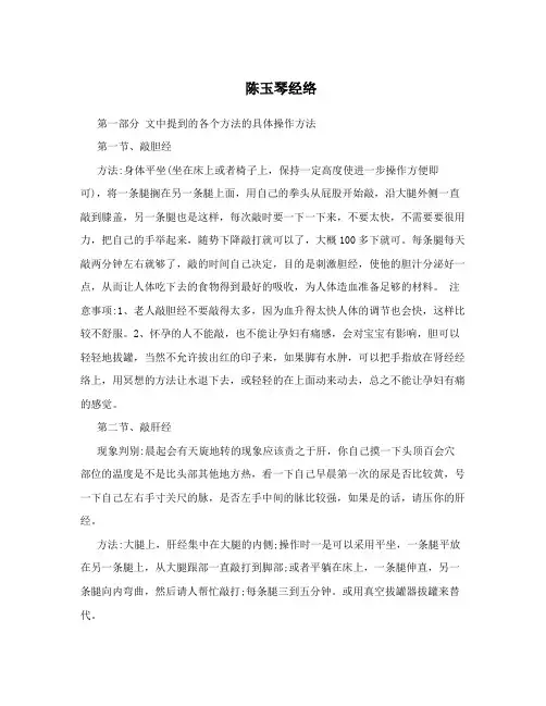 陈玉琴经络