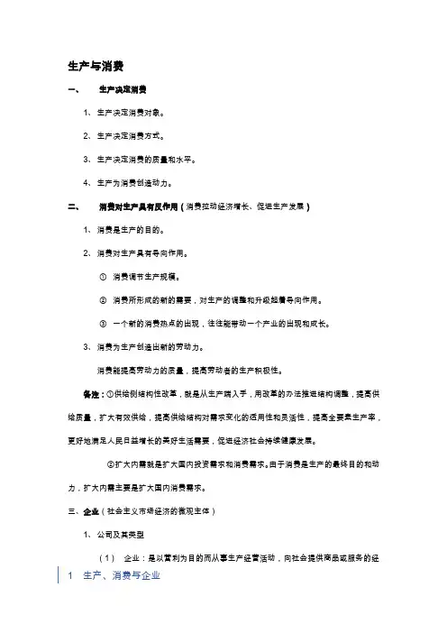 生产与消费