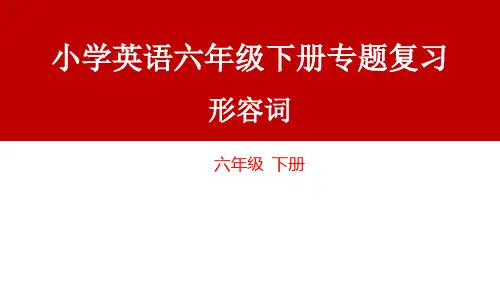 小学英语六年级下册专题复习——形容词(课件)