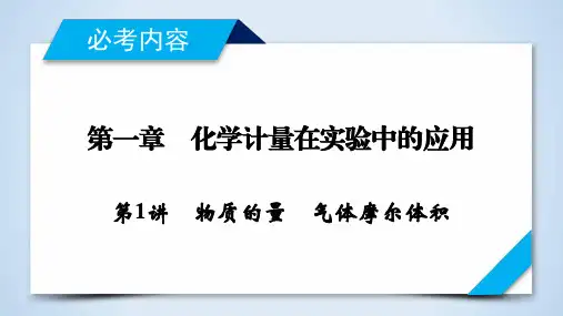 高三化学人教版一轮复习课件第1讲