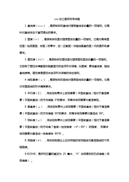 cnc加工图纸符号详解